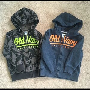 Boy's 2T Old Navy Hoodies, Zip Up